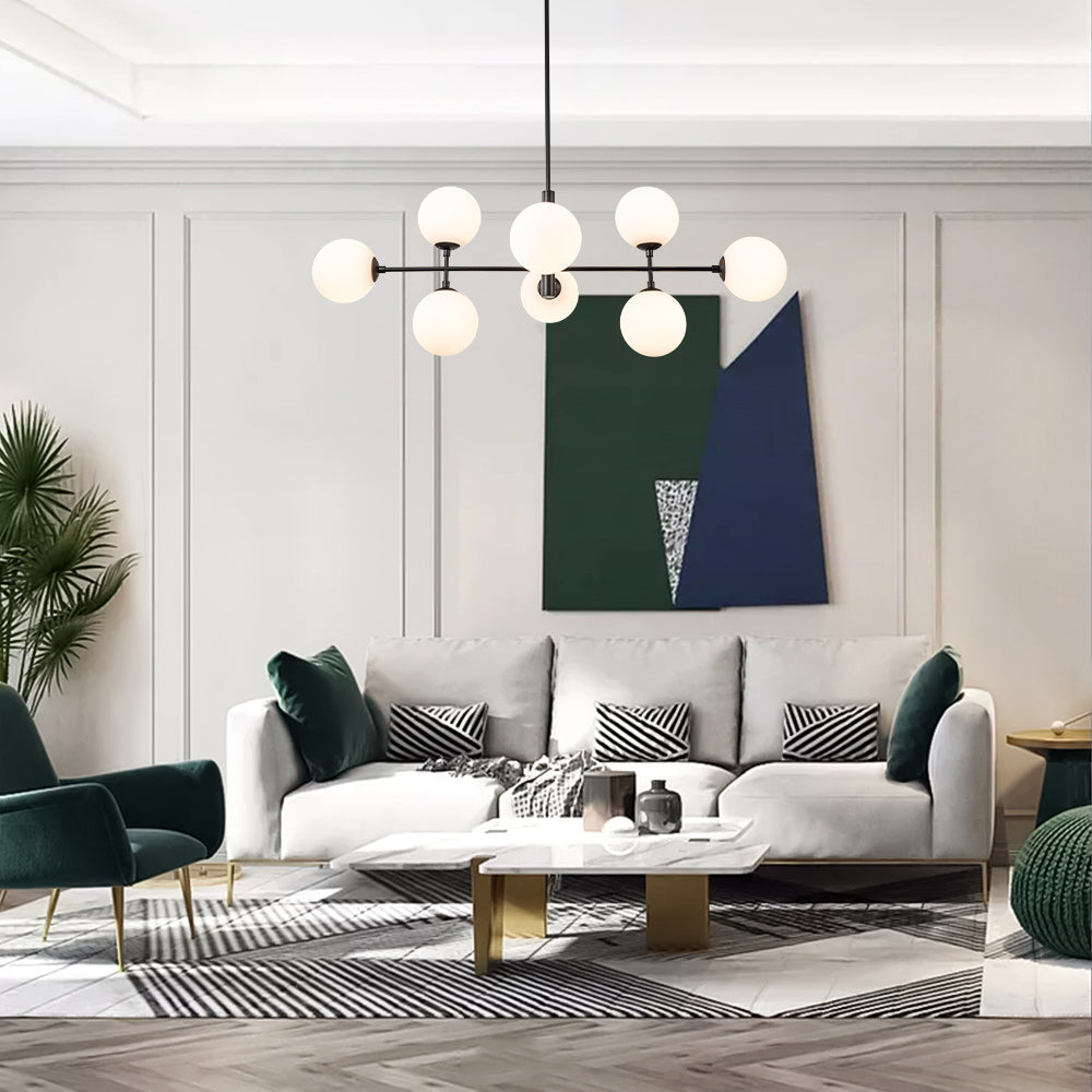 Glorioso Linear Glass Chandelier -Neutral Decor