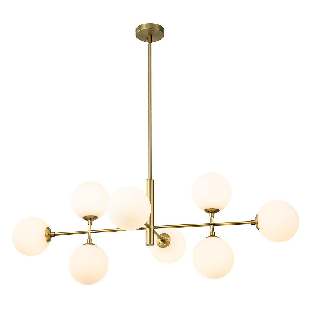 Glorioso Linear Glass Chandelier -Neutral Decor