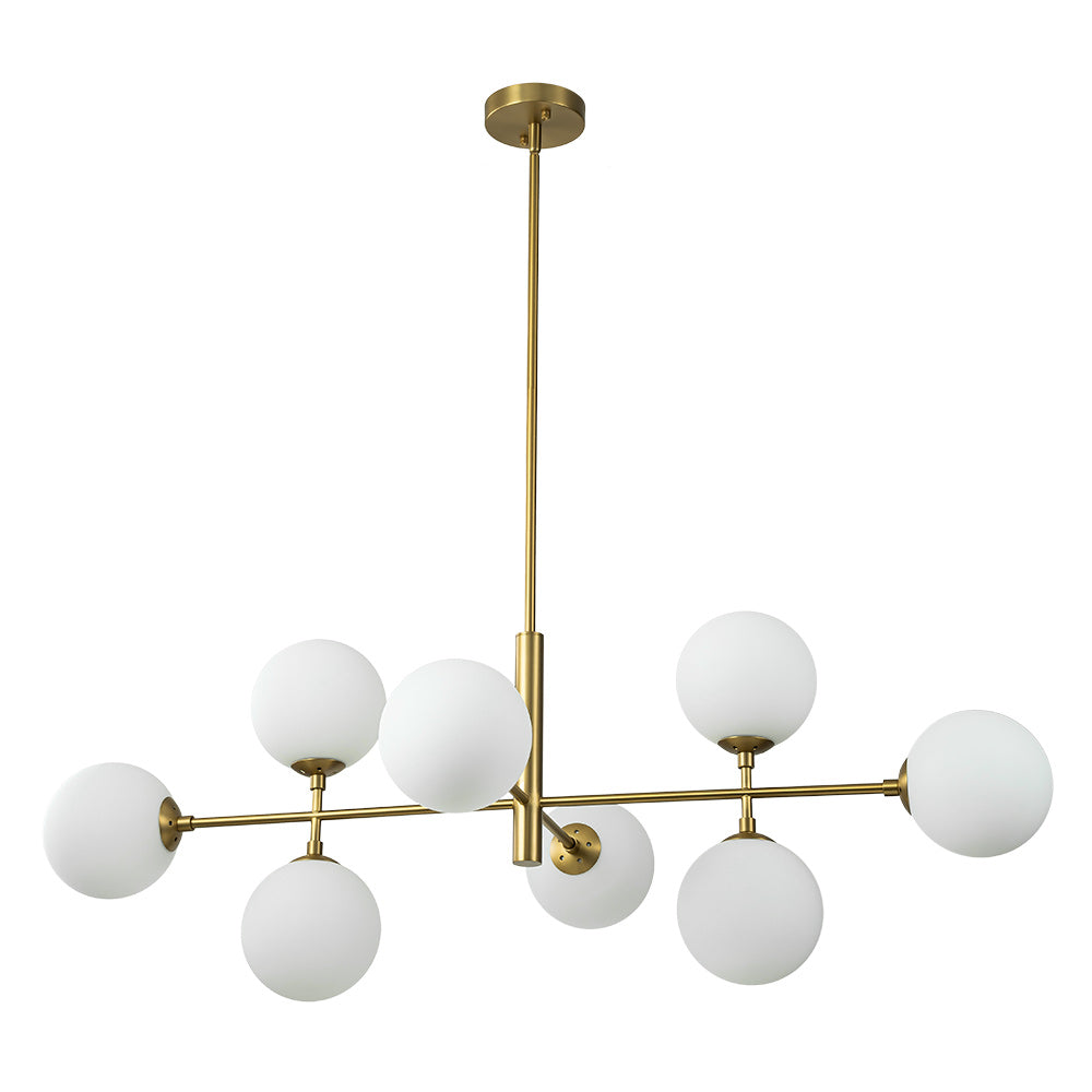 Glorioso Linear Glass Chandelier -Neutral Decor