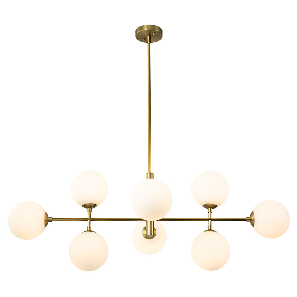 Glorioso Linear Glass Chandelier -Neutral Decor