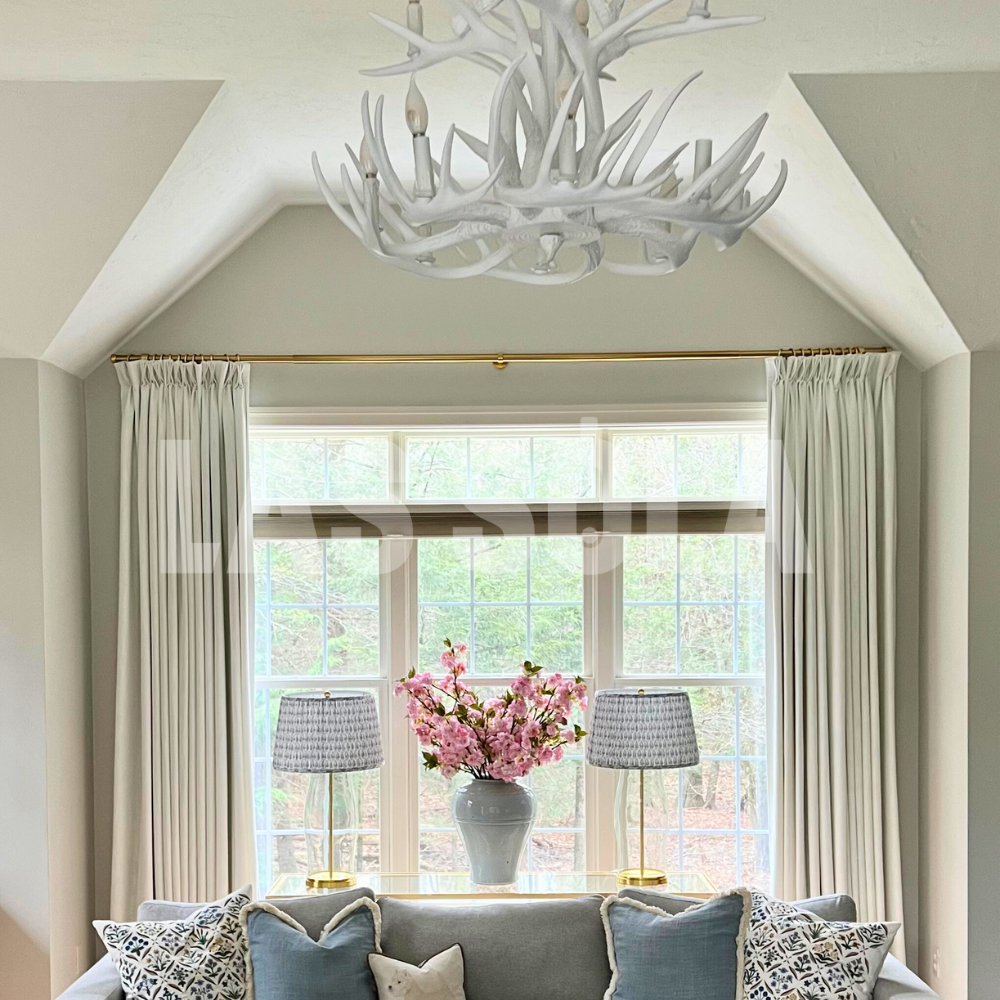 Silva Rustic Antler Metal/Resin Chandelier White Dining Room - Neutral Decor