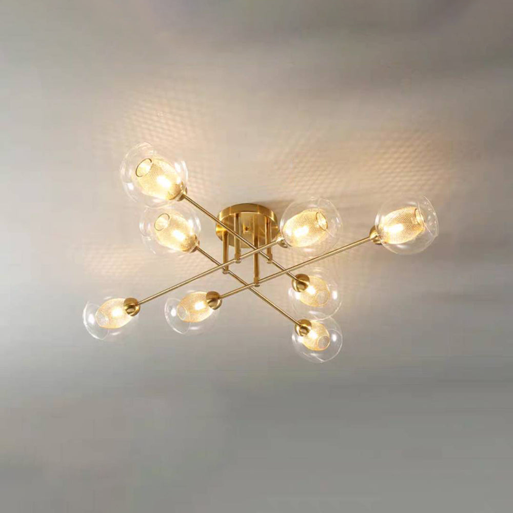 Valentina Industrial Glass Globe Chandelier LED, 6 Style - Neutral Decor