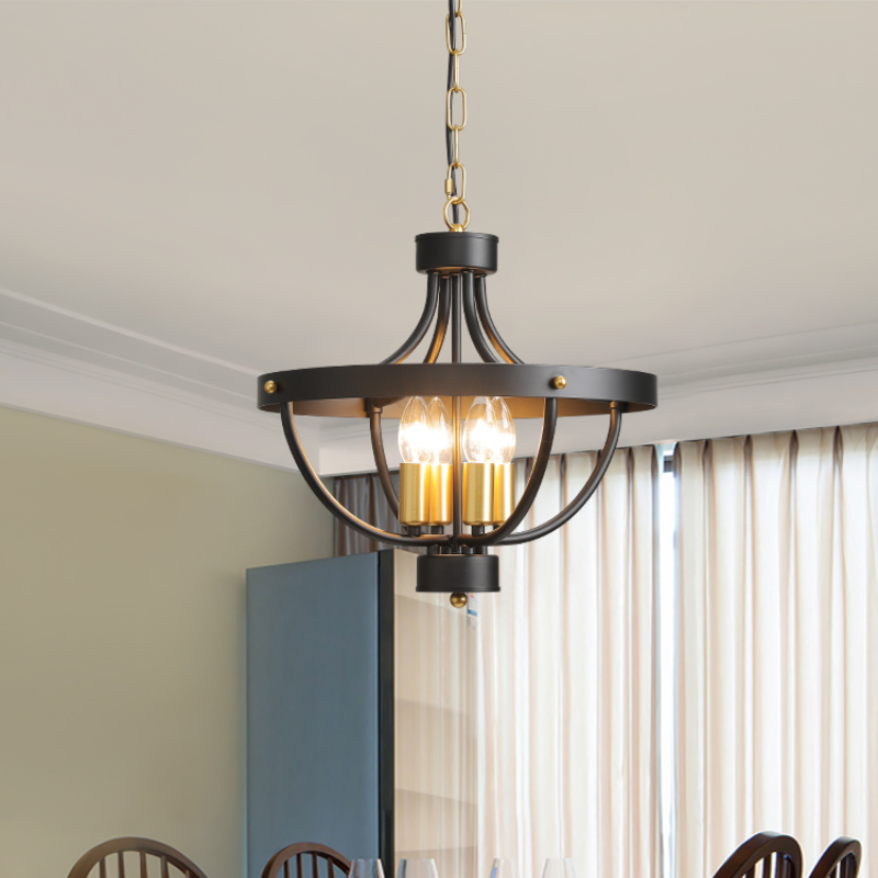 Silva Vintage LED Pendant Light Matte Black Metal Dining Room - Neutral Decor