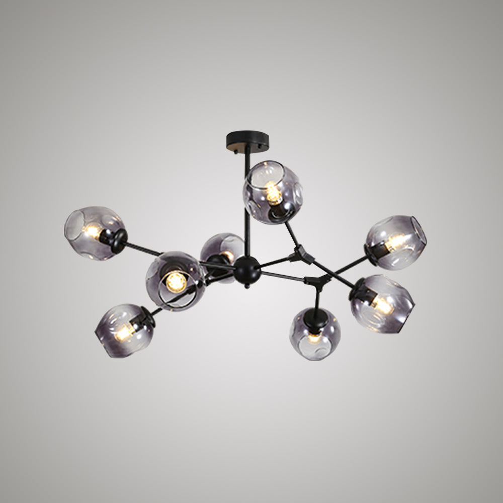 Valentina Modern Bubble Metal Pendant Light, Black/Gold - Neutral Decor