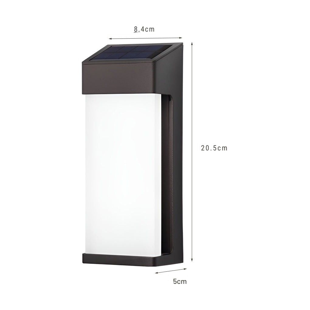 Laon Rectangular LED Light-controlled Outdoor Sconce Light