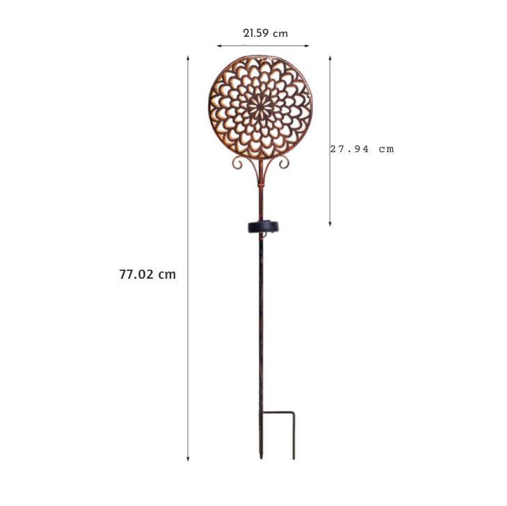 Jaon Round Hollow Solar Flower Outdoor Lights
