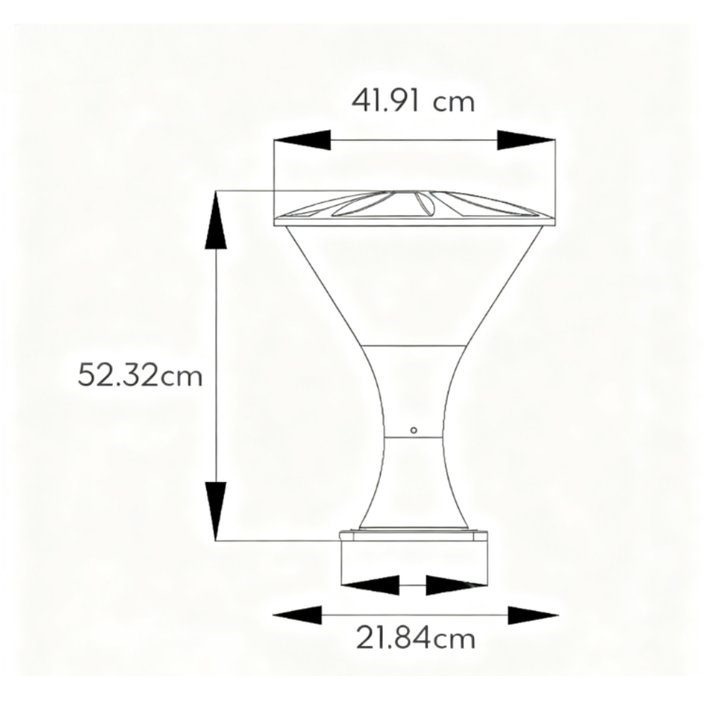 Rosnne LED Minimalist Modern Outdoor Post Light