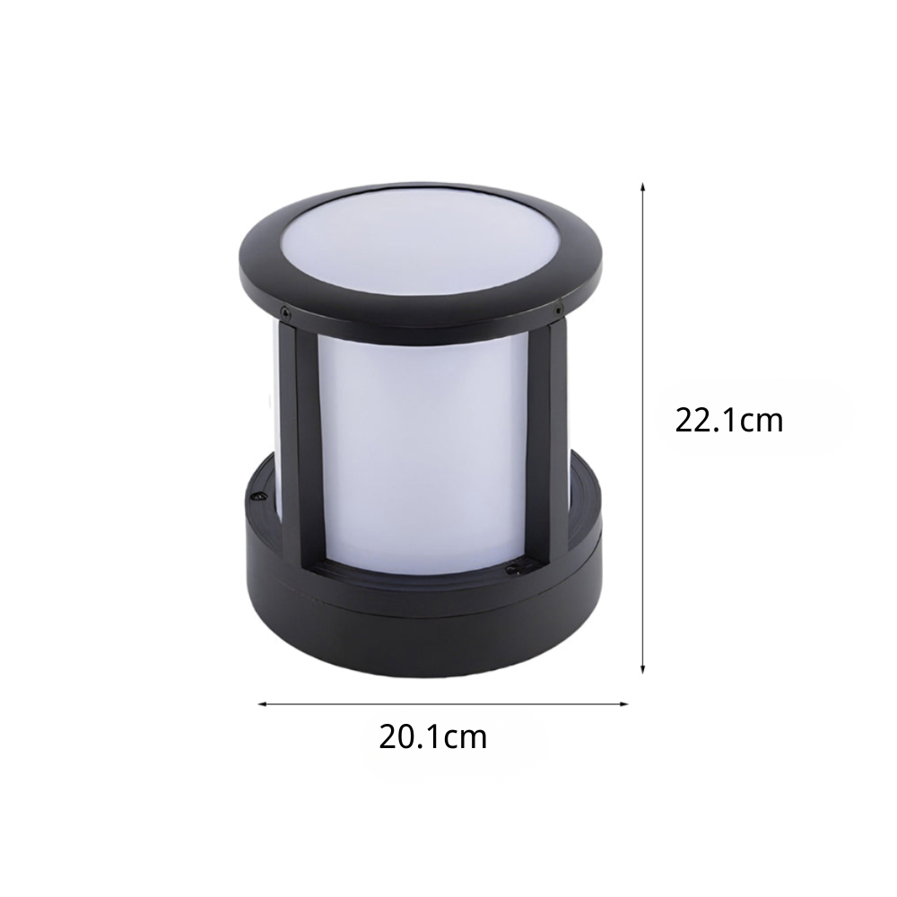 Sapphire Cylindrical LED Outdoor Fence Post Lights