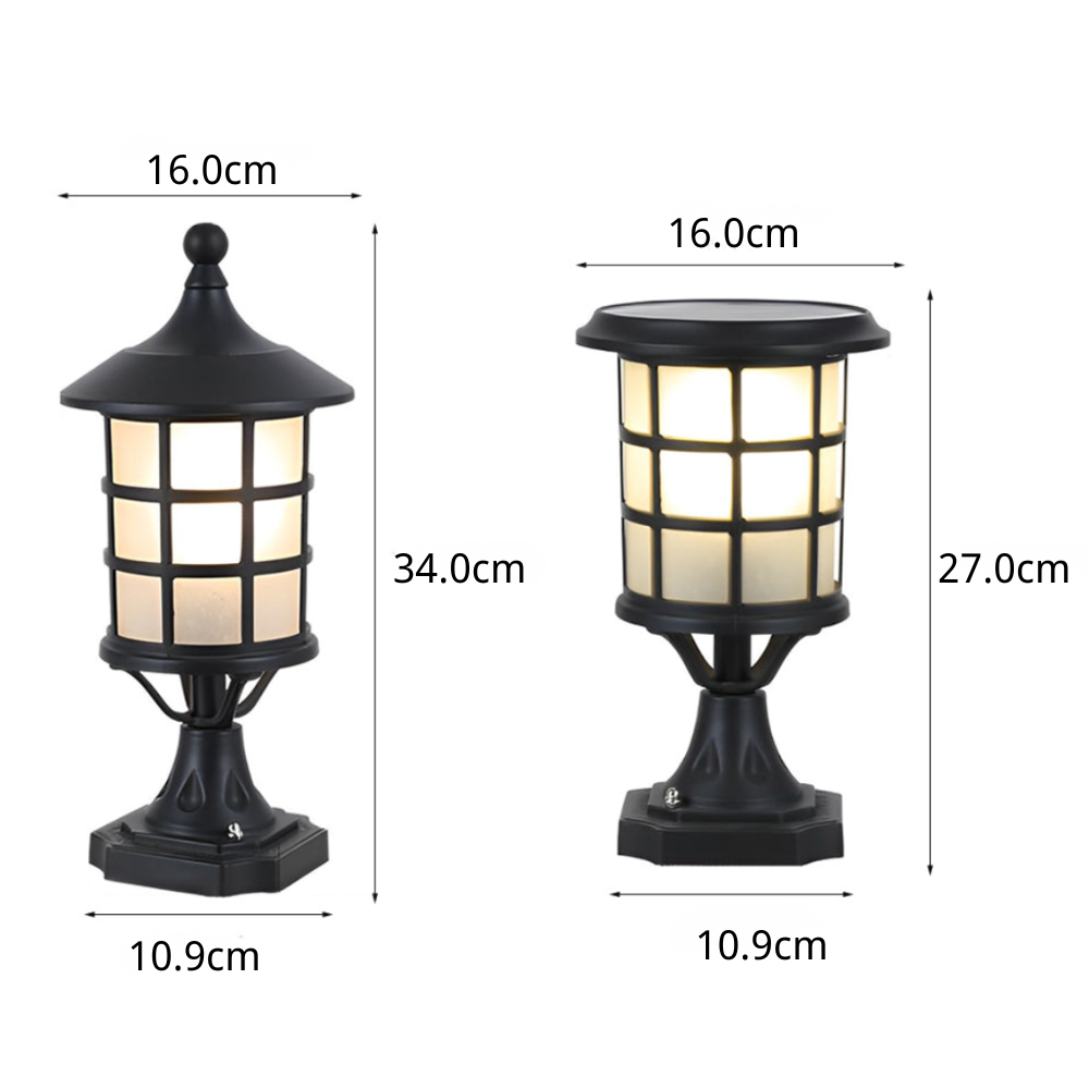 Stacy Round Cage LED Modern Outdoor Fence Post Lights