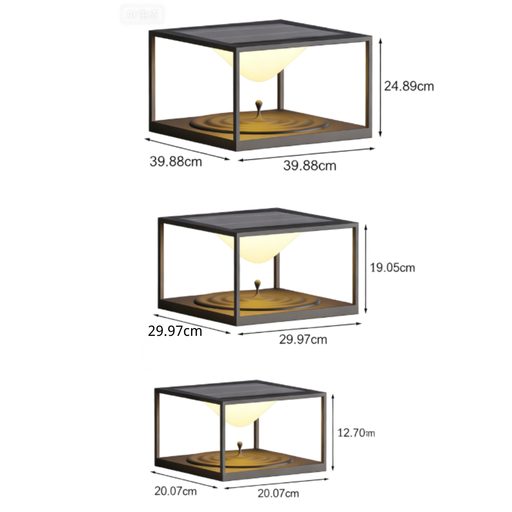 Winston Square Pillar Stainless Steel Outdoor Post Light