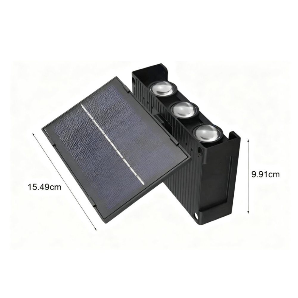 Admiable Rectangular LED Modern Solar Outdoor Wall Lamp