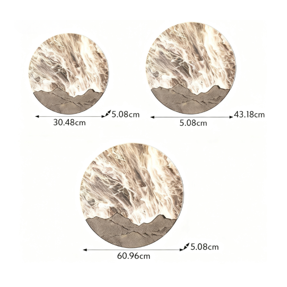 Beauty Round Sunrise Decorative Resin Outdoor Sconce