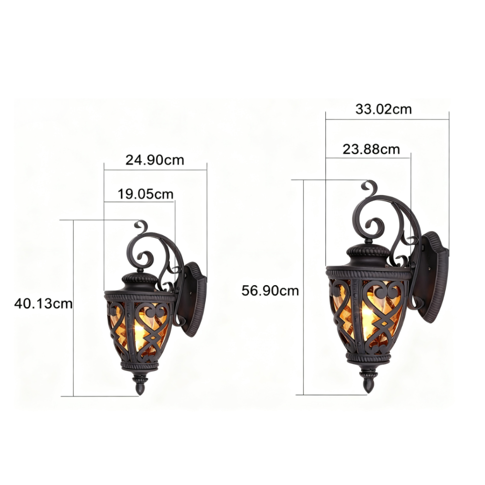 Butfly Retro Die-Casting American Outdoor Wall Light