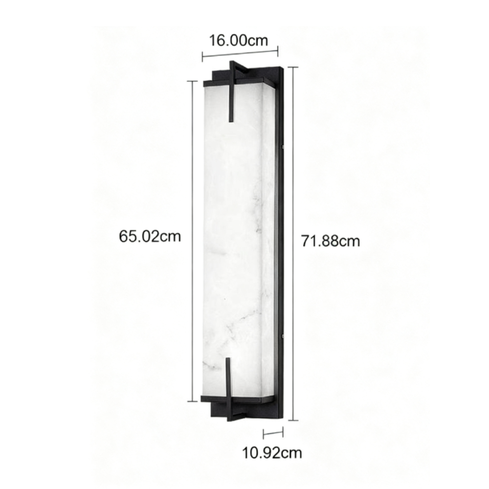 Pleasure Rectangular LED Modern Resin Outdoor Sconce Light