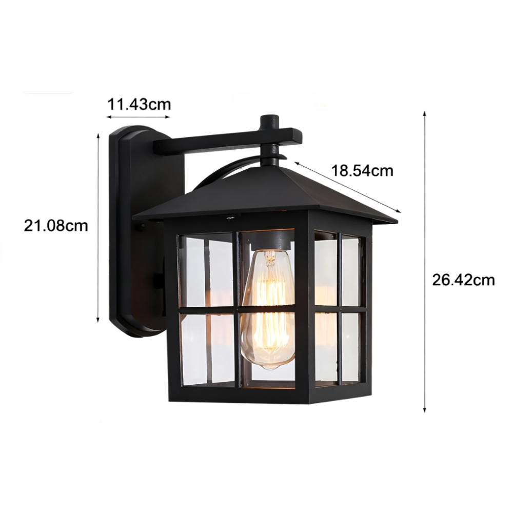 Maia Antique Modern Glass Outdoor Wall Sconce Light