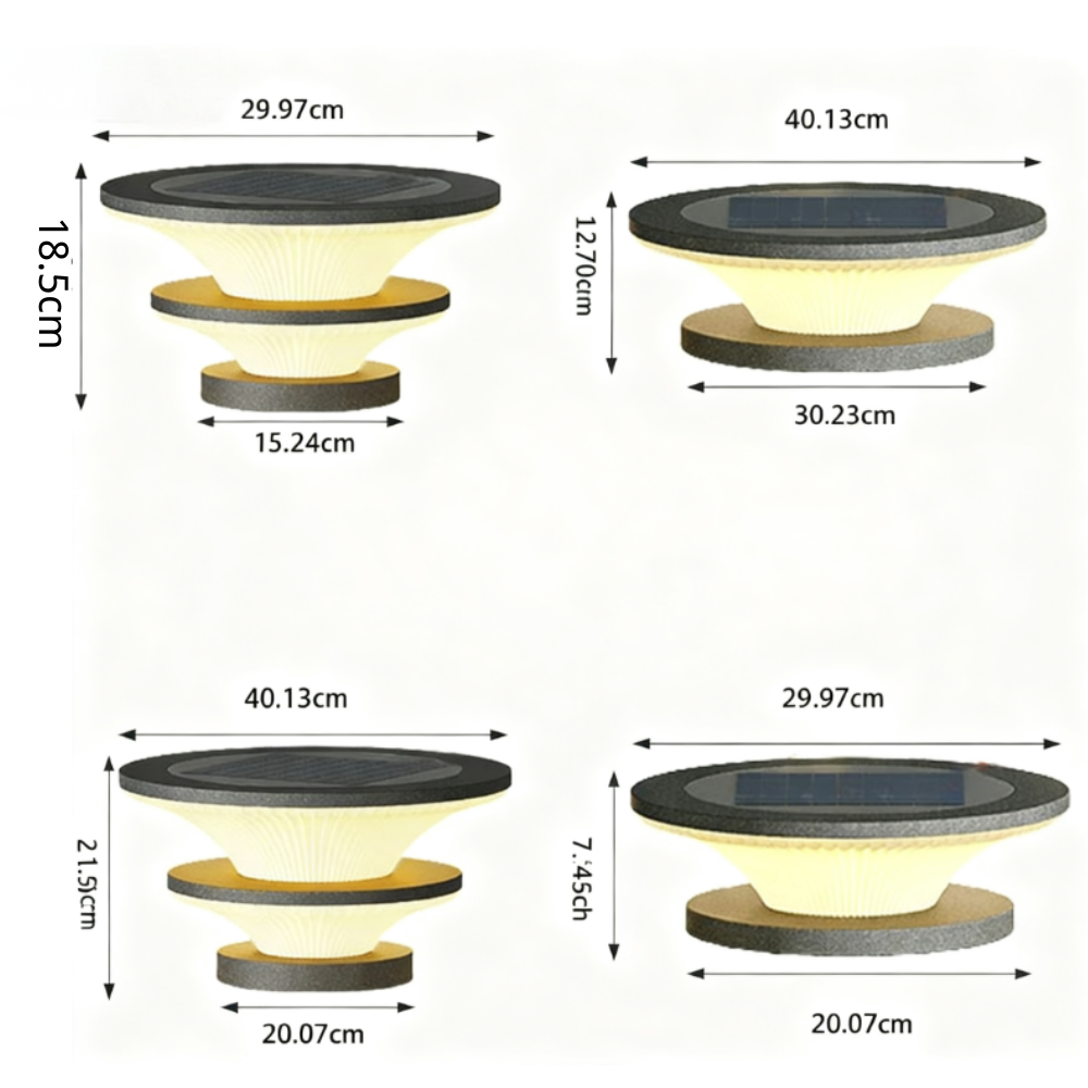 Elijah Round Modern Steel Outdoor Patio Pillar Lights