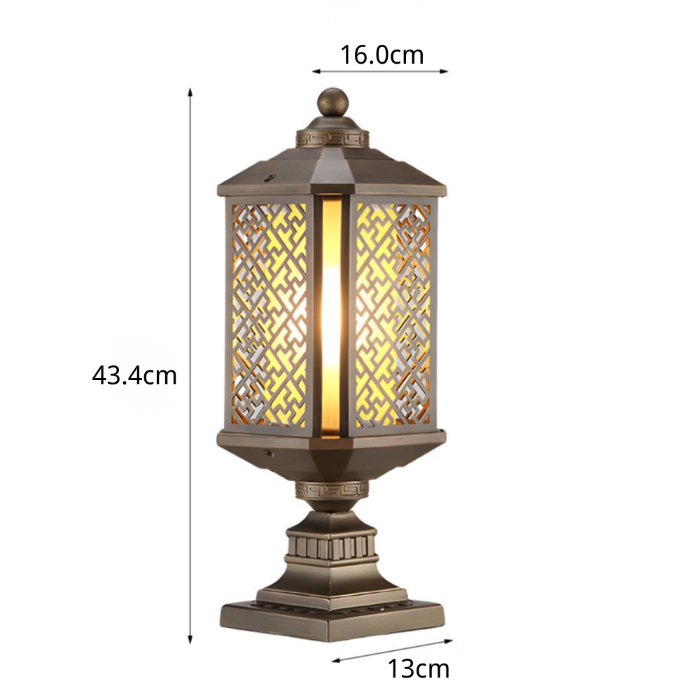 Emmett Antique Shade Retro Glass Outdoor Post Lights
