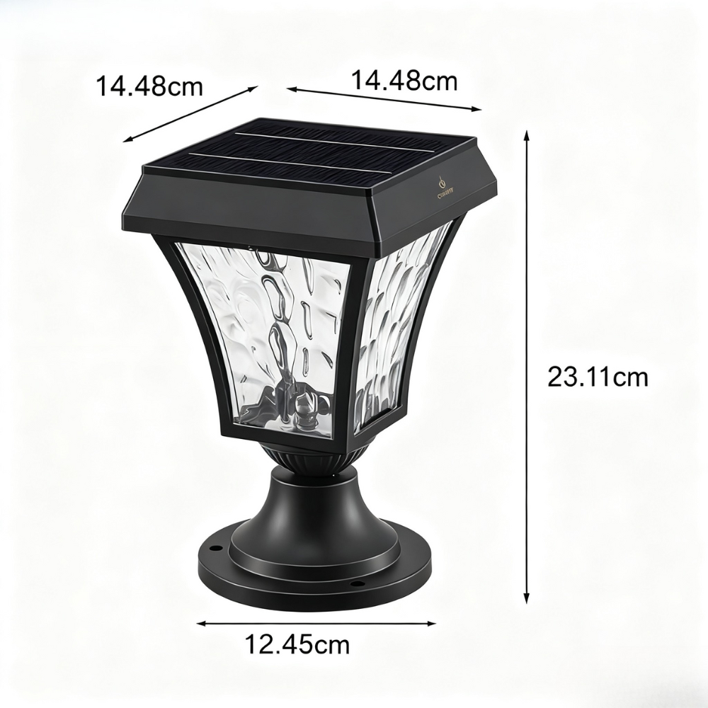 Eri LED Solar Cast Outdoor Pillar Lights