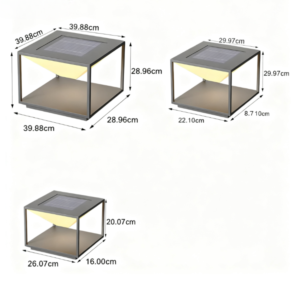 Ezran Square Stainless Steel Outdoor Pillar Light