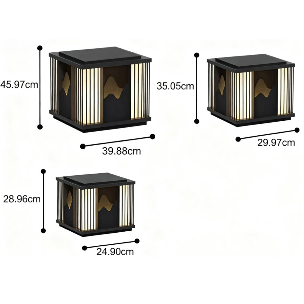 Gaiety LED Scenery Modern Steel Outdoor Post Caps Lights