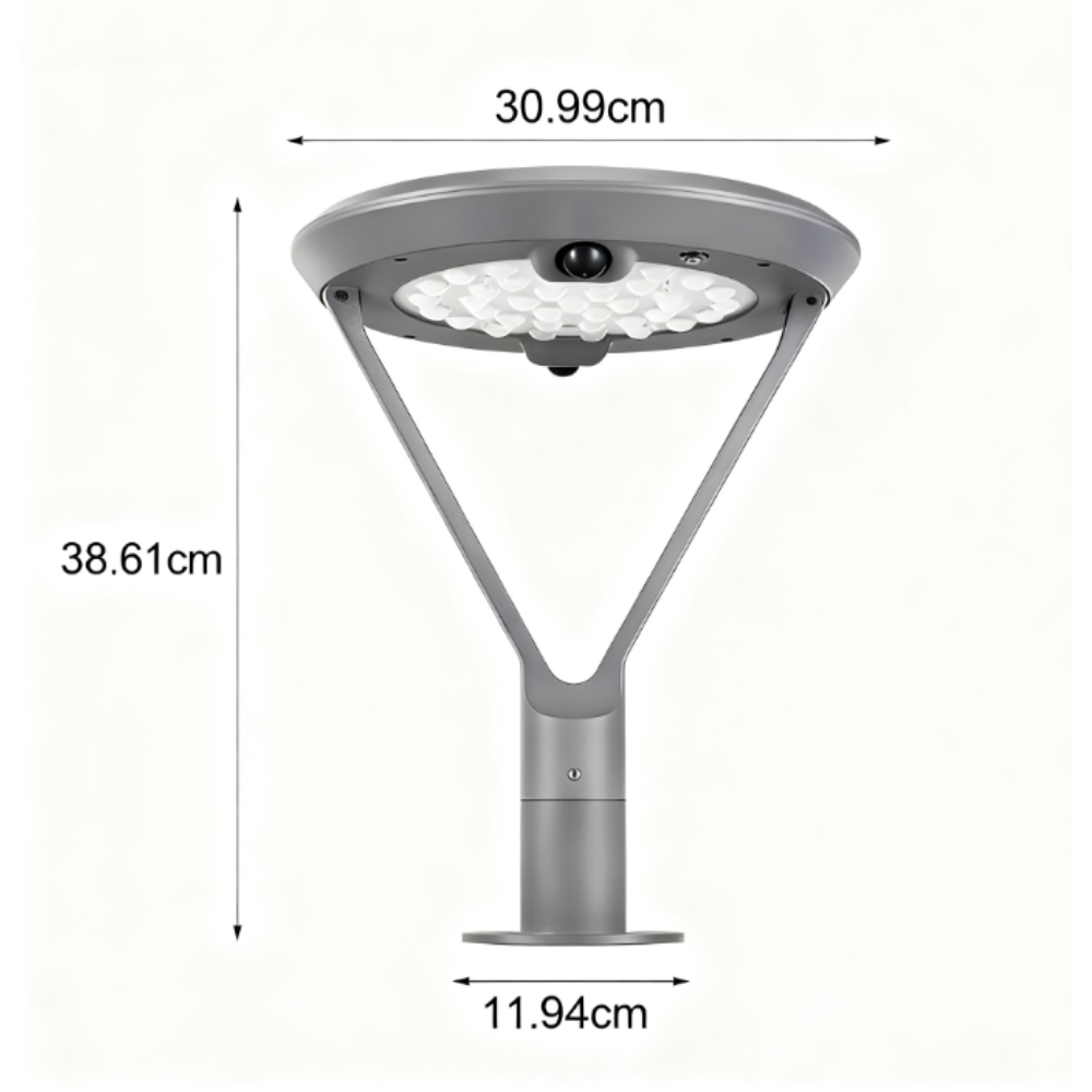 Horten Modern Round Dual LED Outdoor Post Pillar Lamp