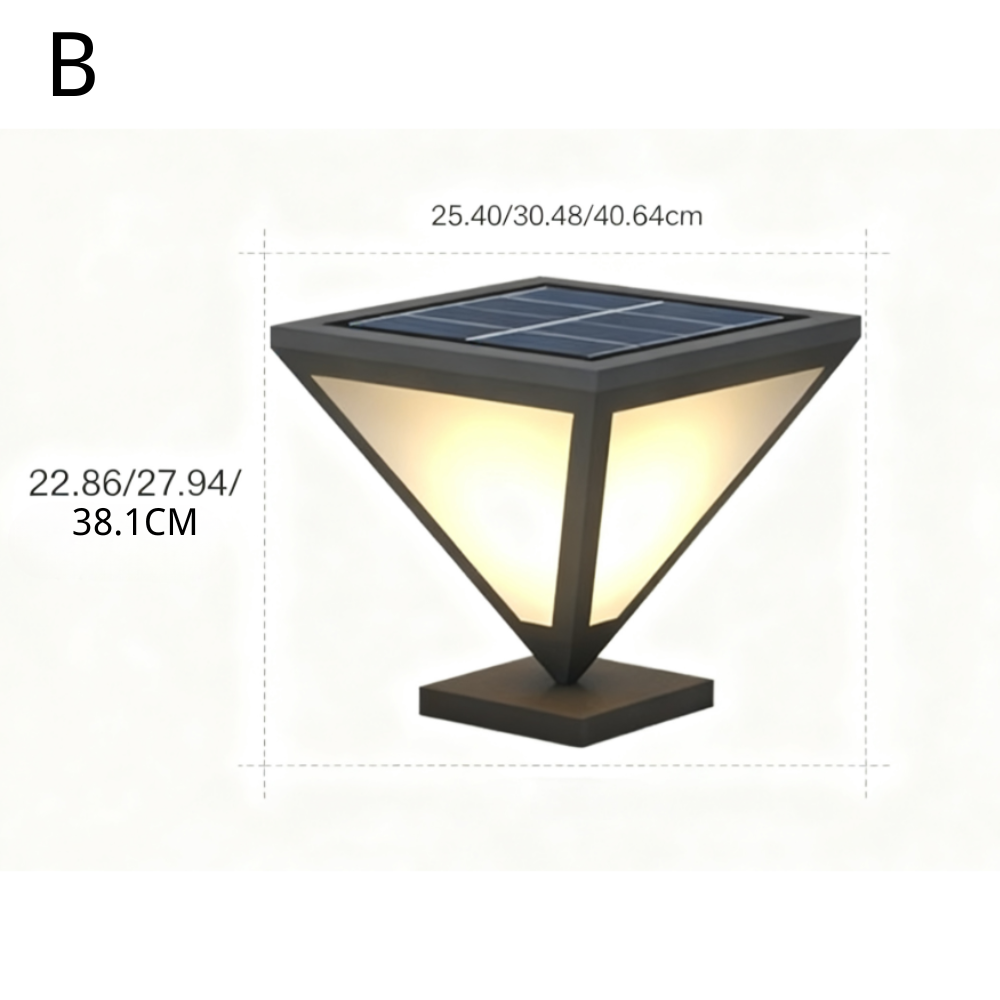 Kyla Powered Geometric LED Solar Steel Outdoor Lamp