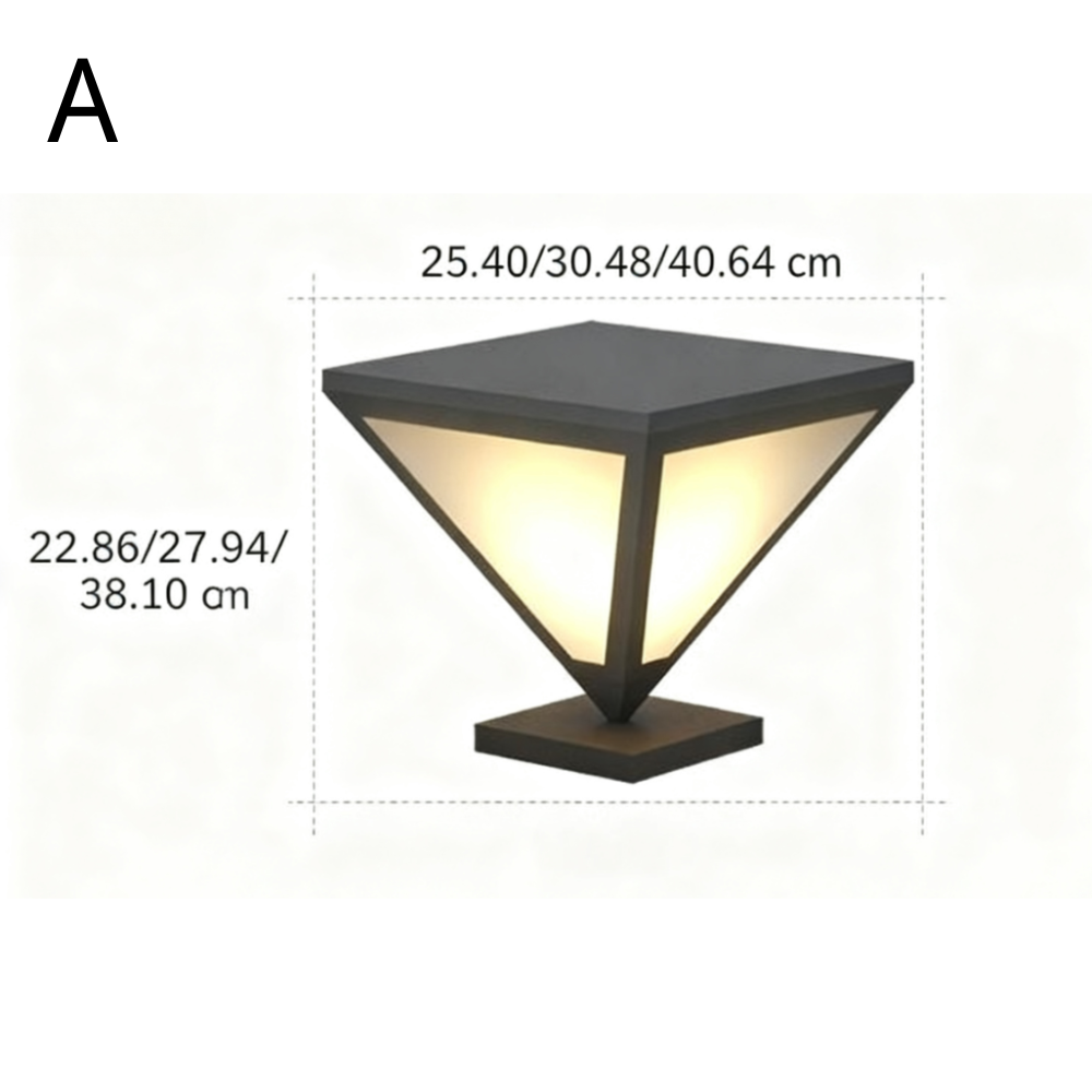 Kyla Powered Geometric LED Solar Steel Outdoor Lamp