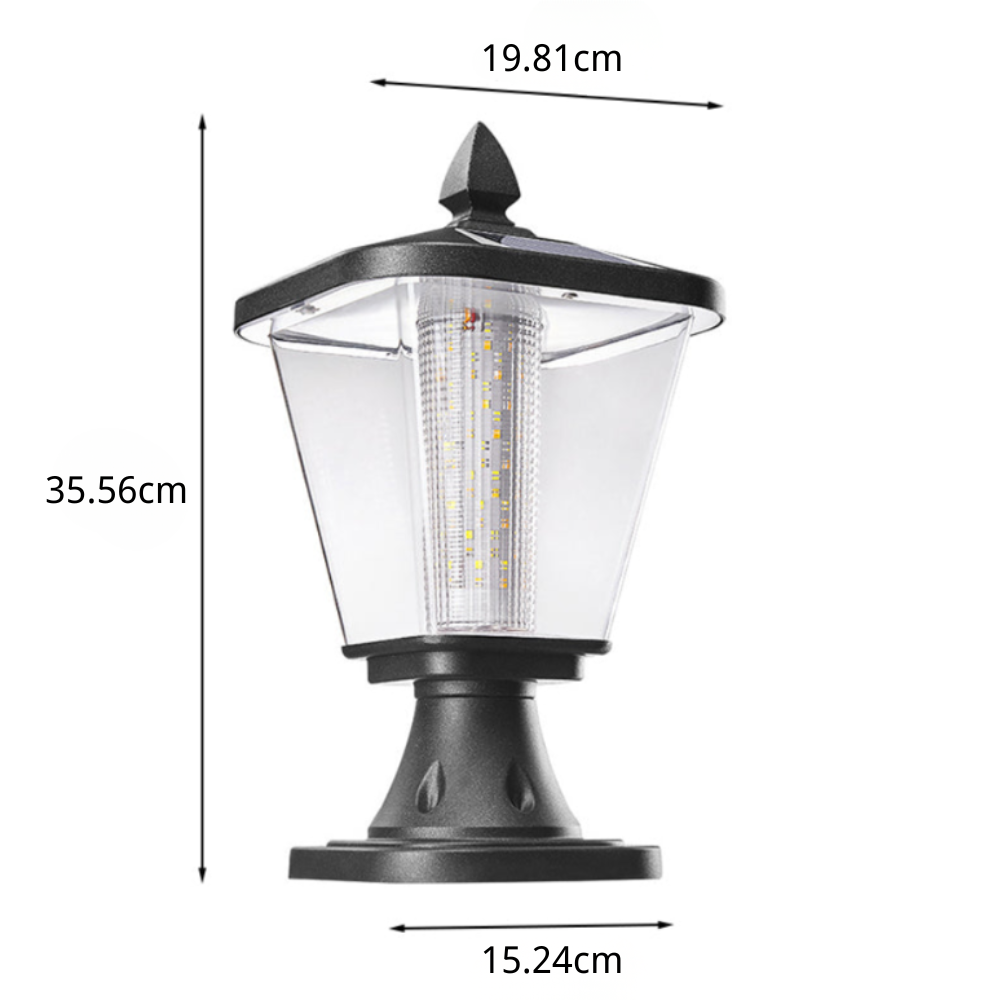 Paxton LED Solar Pyramid Outdoor Pillar Lights