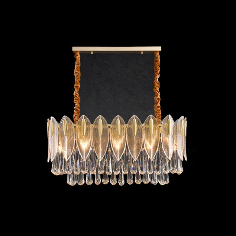 Arisha Luxury Feather Crystal Chandelier, Living Room - Neutral Decor