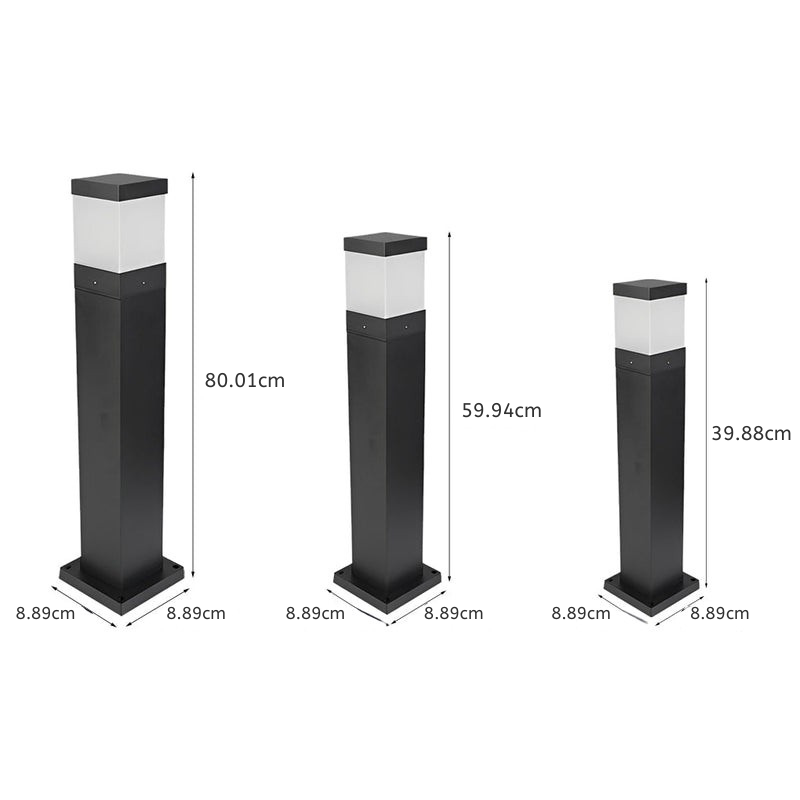 Wndy Minimalist Elegant Outdoor Bollard Light