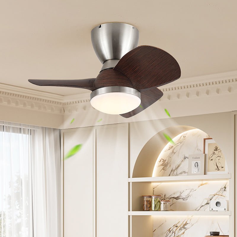 Elora Minimalist Brass Wood Ceiling Fan Light-Neutral Decor