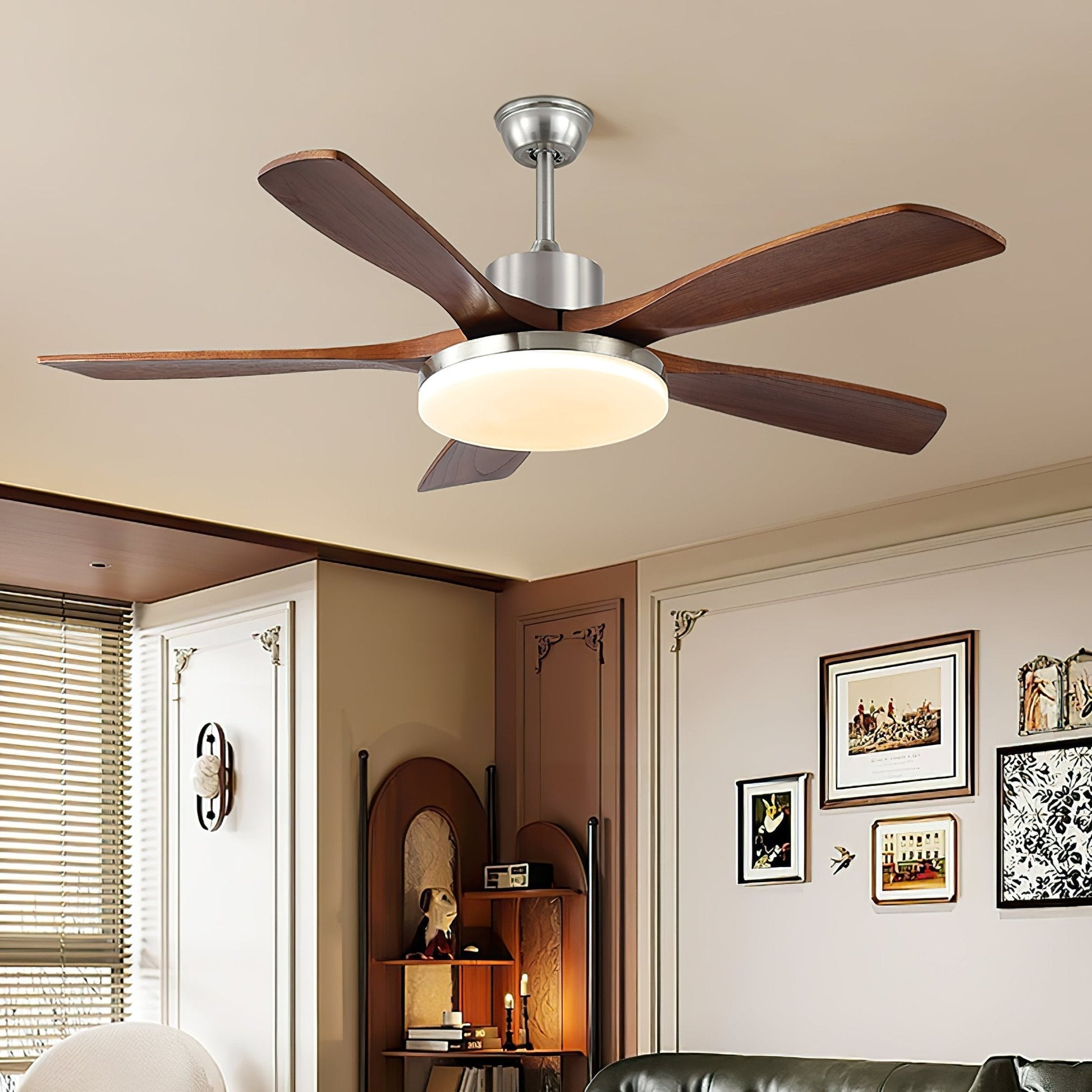 Orvian Modern Wood Ceiling Fan Light-Neutral Decor