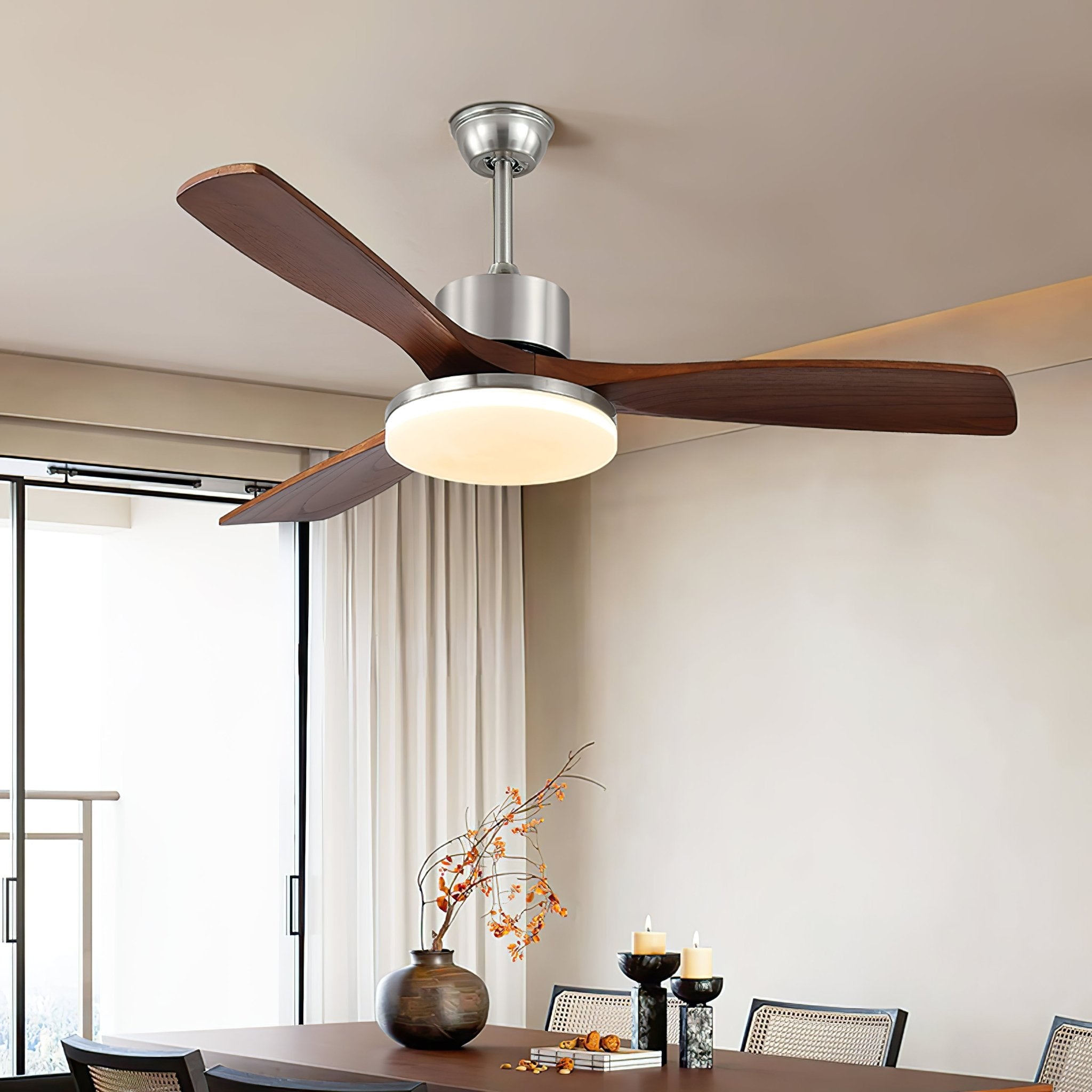 Orvian Modern Wood Ceiling Fan Light-Neutral Decor