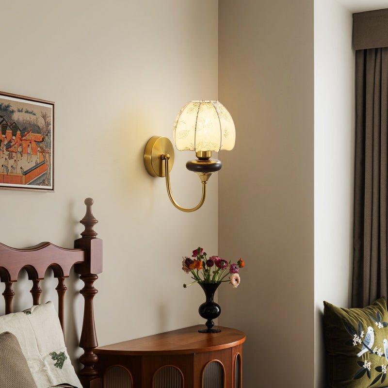 Zorvyn Floral Wall Sconce-Neutral Decor