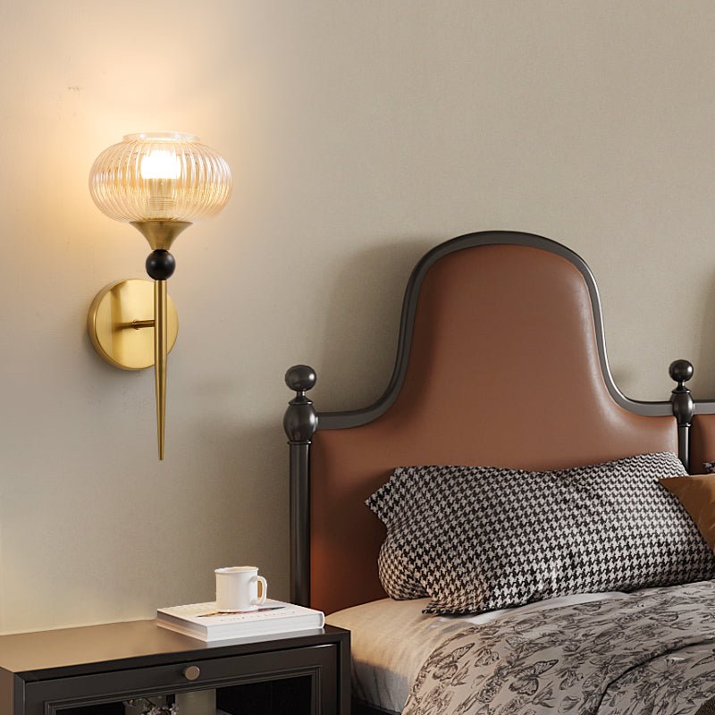 Thyr Ribbed Wall Sconce-Neutral Decor