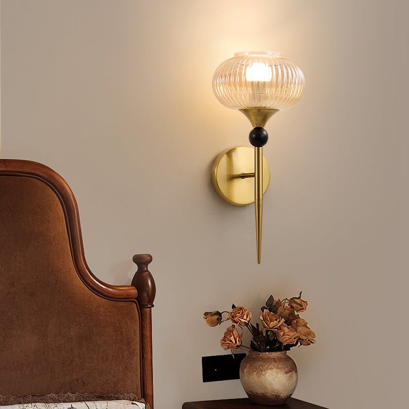 Thyr Ribbed Wall Sconce-Neutral Decor