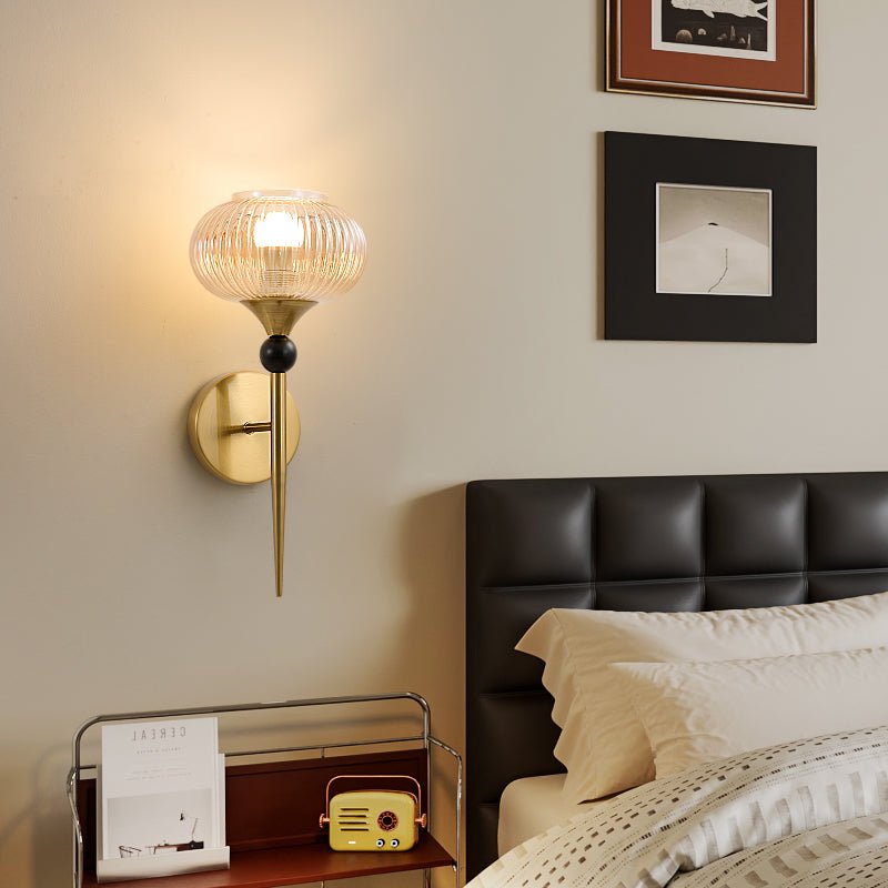 Thyr Ribbed Wall Sconce-Neutral Decor