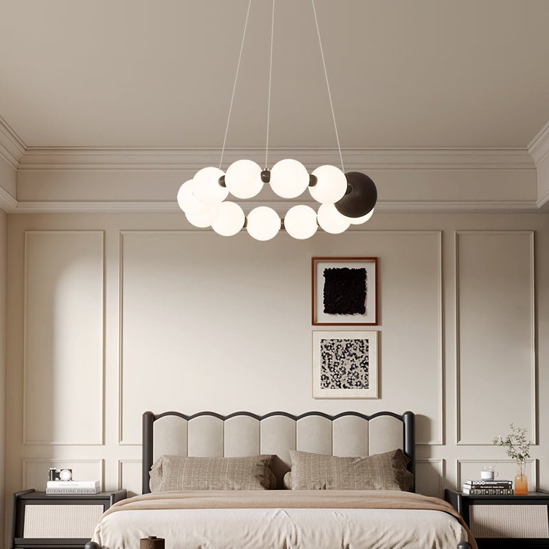 June Bead Ring Chandelier-Neutral Decor