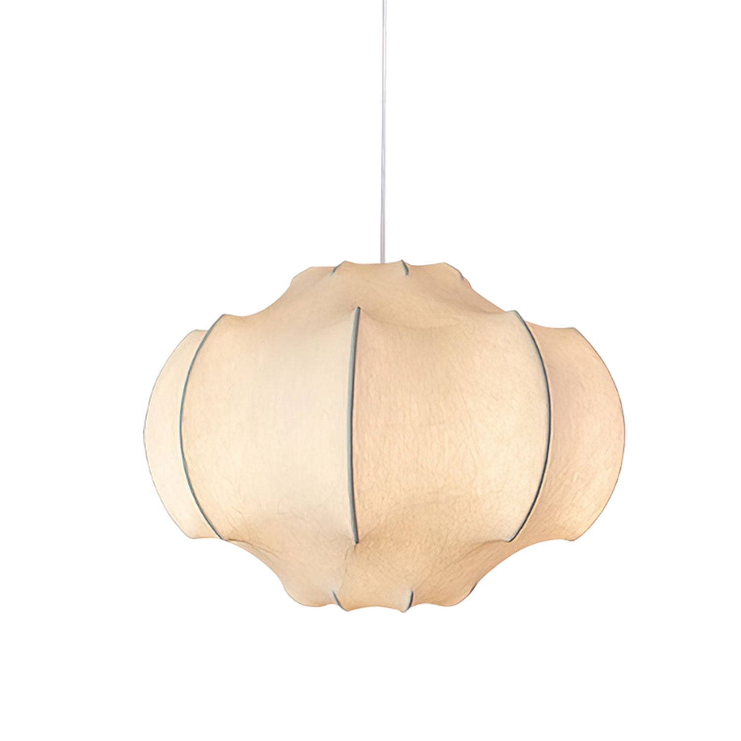 Silken Lotus Silk Pendant Lamp-Neutral Decor
