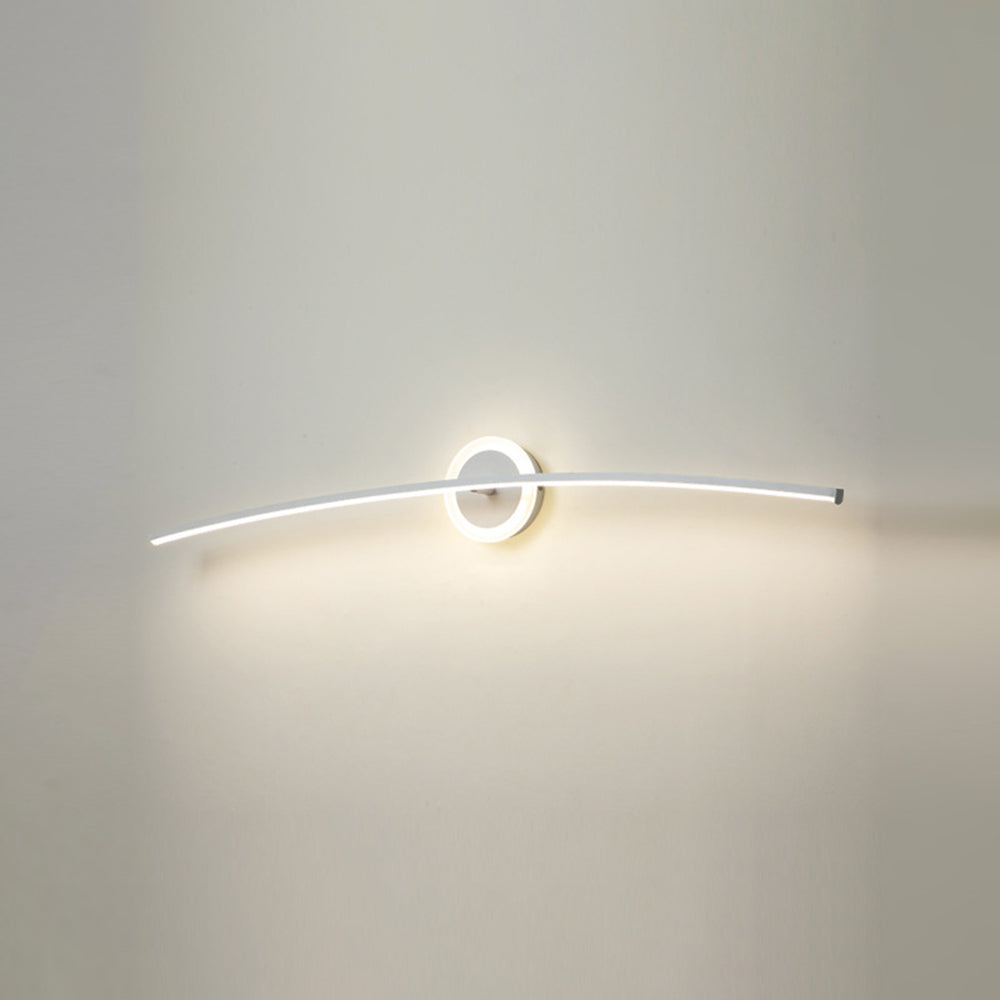 Arisha Modern Linear Metal Wall Lamp, White - Neutral Decor