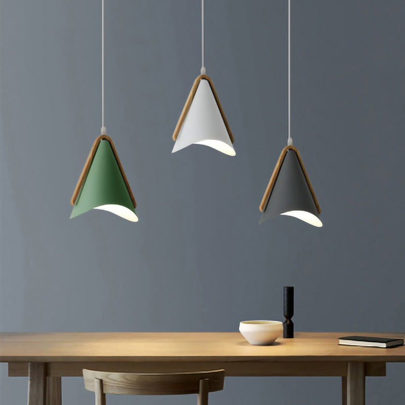 Valentina Modern Cone Pendant Light, Wood/Metal - Neutral Decor