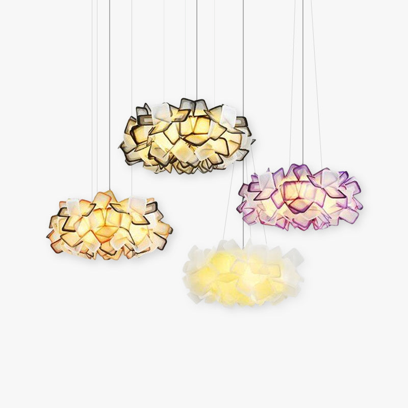 Arisha Modern Multicolour Decorative Flower Acrylic Pendant Light - Neutral Decor