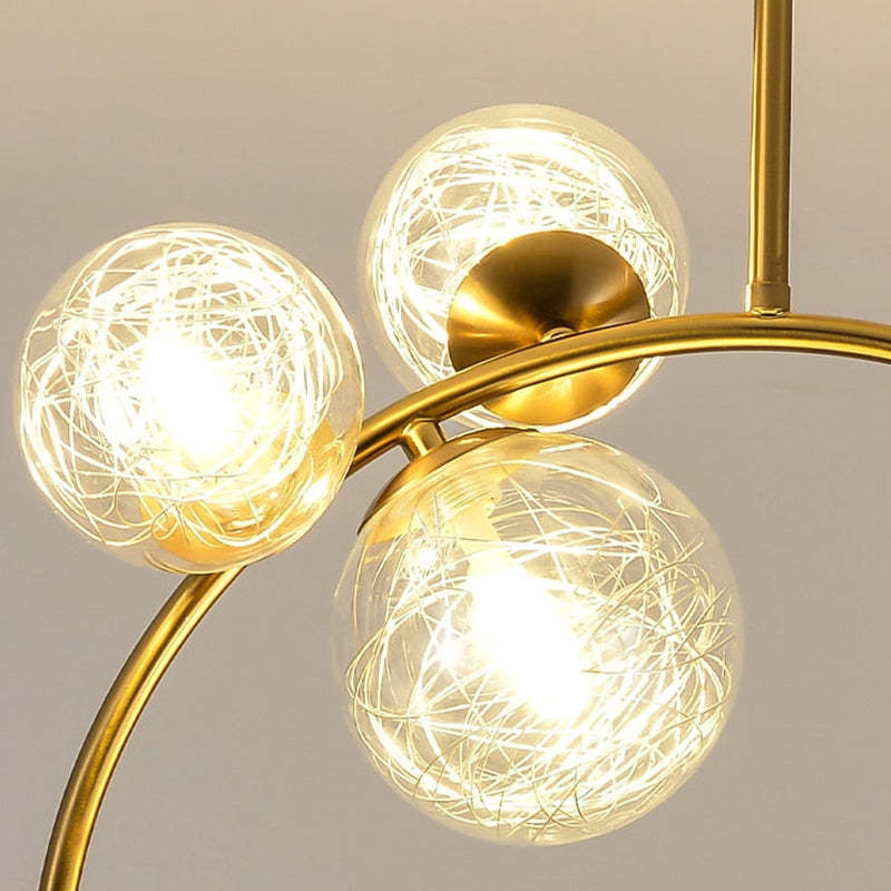 Valentina Modern Glass Globe Pendant Light, Metal & Glass, 3 Style - Neutral Decor