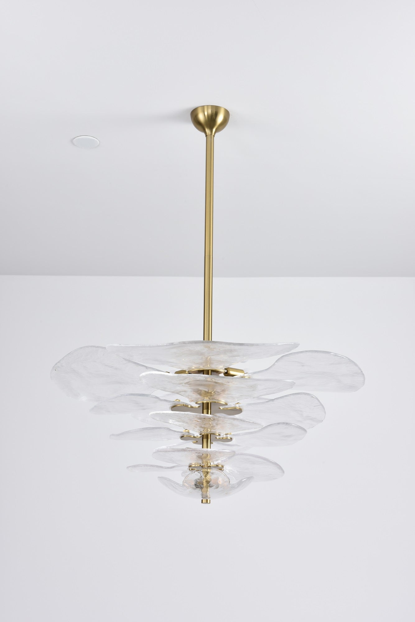 Crivs Chandelier Gold Murano Glass Petal Luxury-Neutral Decor
