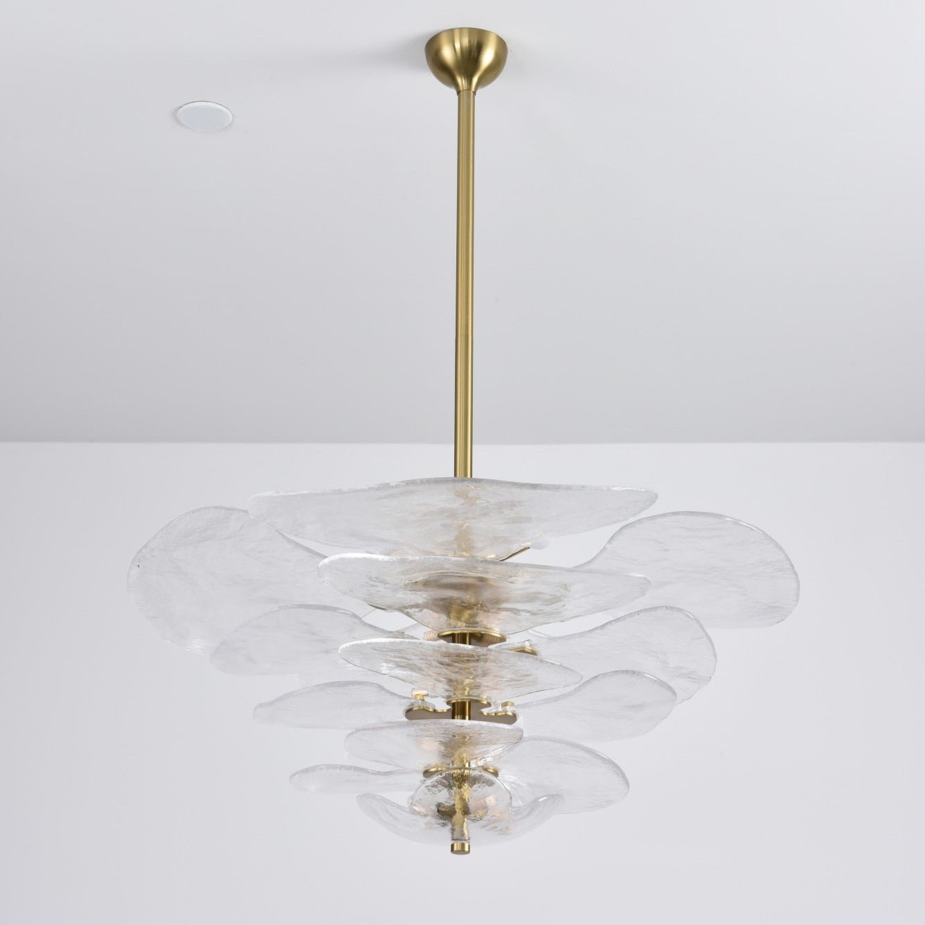 Crivs Chandelier Gold Murano Glass Petal Luxury-Neutral Decor
