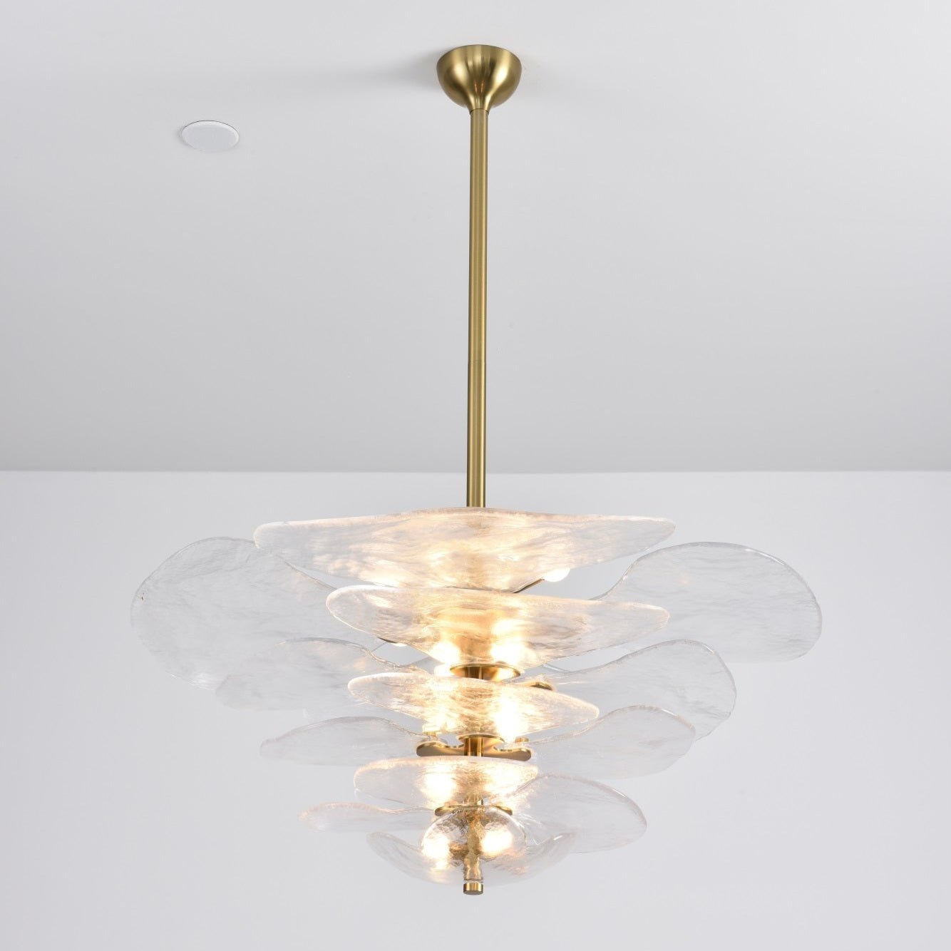 Crivs Chandelier Gold Murano Glass Petal Luxury-Neutral Decor