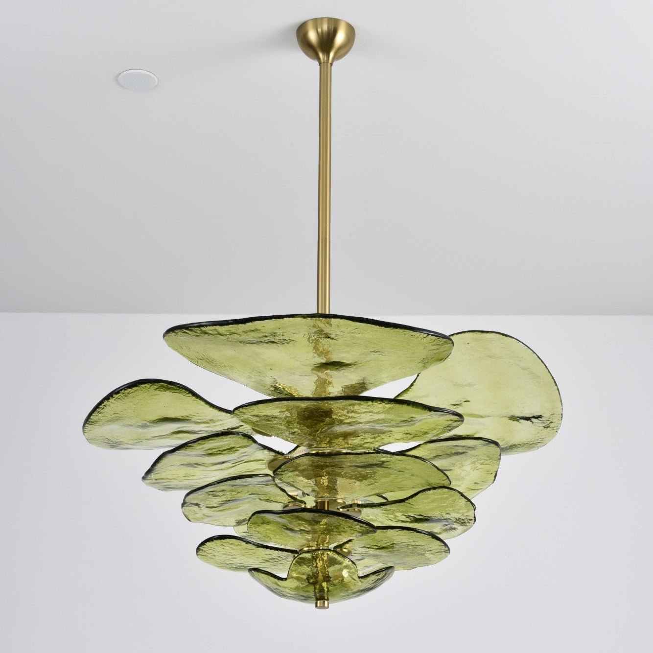Crivs Chandelier Gold Murano Glass Petal Luxury-Neutral Decor