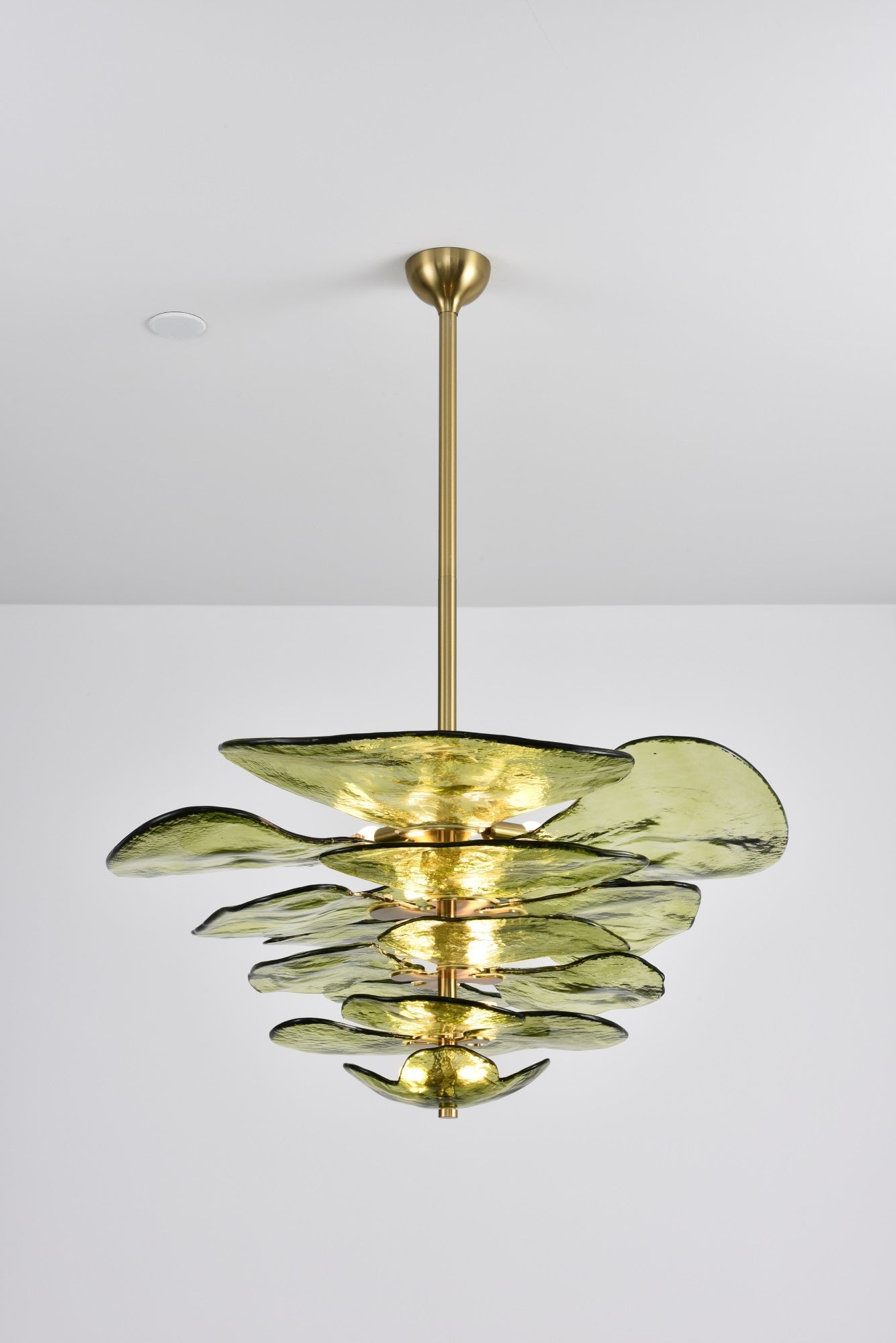 Crivs Chandelier Gold Murano Glass Petal Luxury-Neutral Decor
