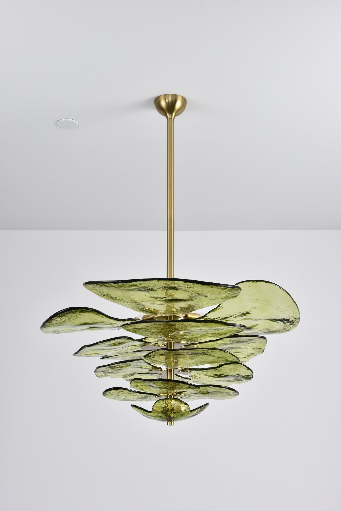 Crivs Chandelier Gold Murano Glass Petal Luxury-Neutral Decor