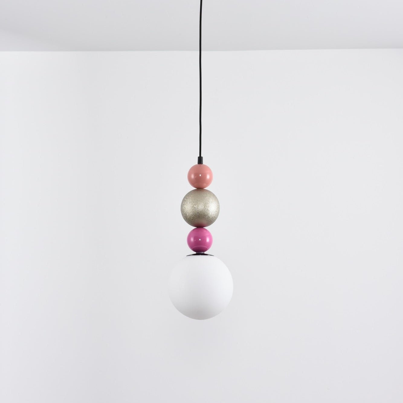 Eshaisra Nordic Art Round Balls Stacking Glass Pendant Lamp-Neutral Decor